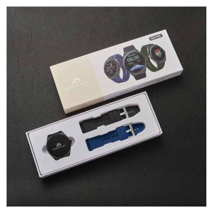 Kenneth Scott Unisex Multi Color Dial Smart Watch with Interchangeable Strap – KG9SE-XSBBL Electronics "BAE" Charm Bracelet 2