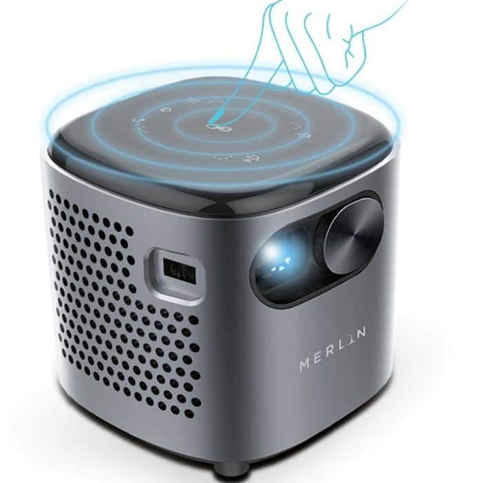 Merlin CUBE Mini Smart HD Projector, Pocket Size Projector, with Netflix and Youtube, 240 inch screen, 2 Hours working Time – Grey, 76820 Electronics "BAE" Charm Bracelet