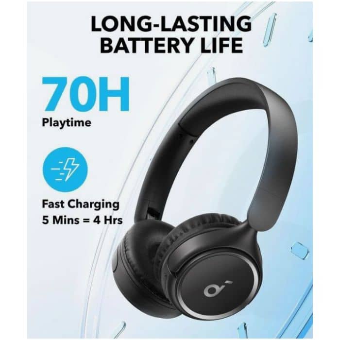 Soundcore H30I Wireless On-Ear Headphones – Black Electronics "BAE" Charm Bracelet 3