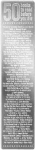 Books Bookmark – 50 Books to Read before you Die Bookmark Books Bookmark - 50 Books to Read before you Die