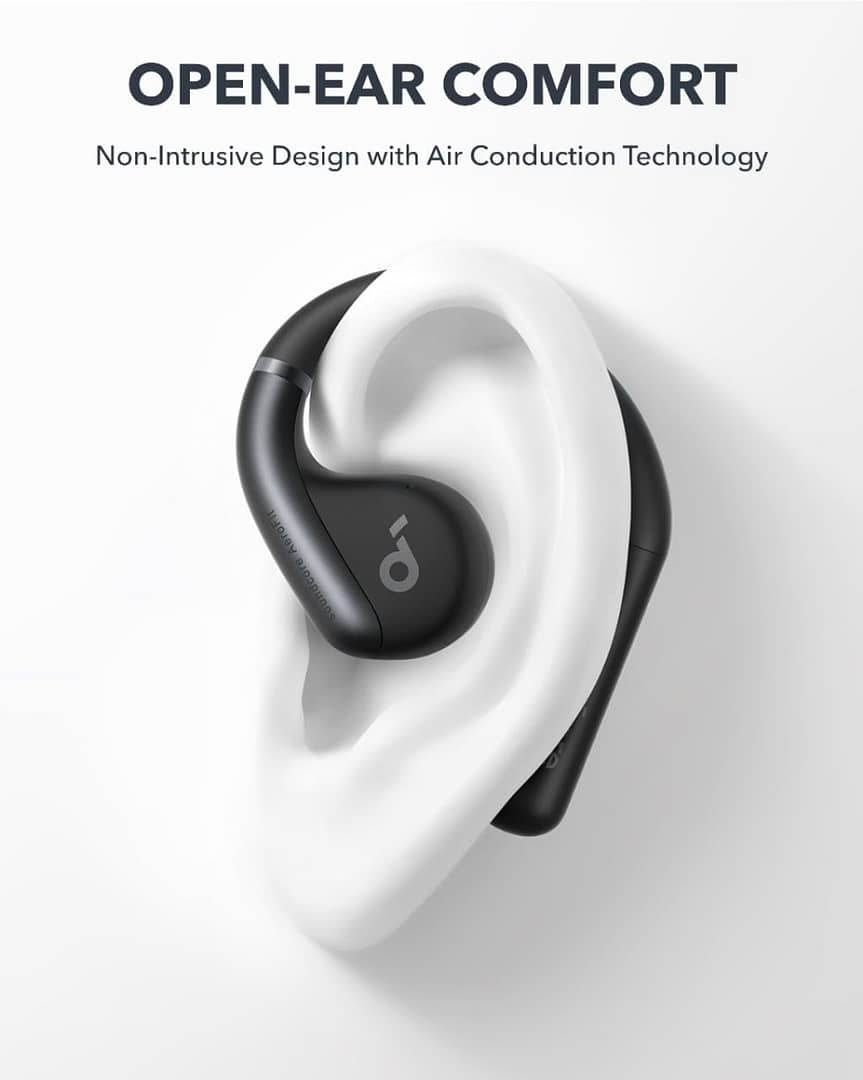 Soundcore by Anker, AeroFit Open-Ear Headphones, Wireless Earbuds Black Electronics "BAE" Charm Bracelet 2