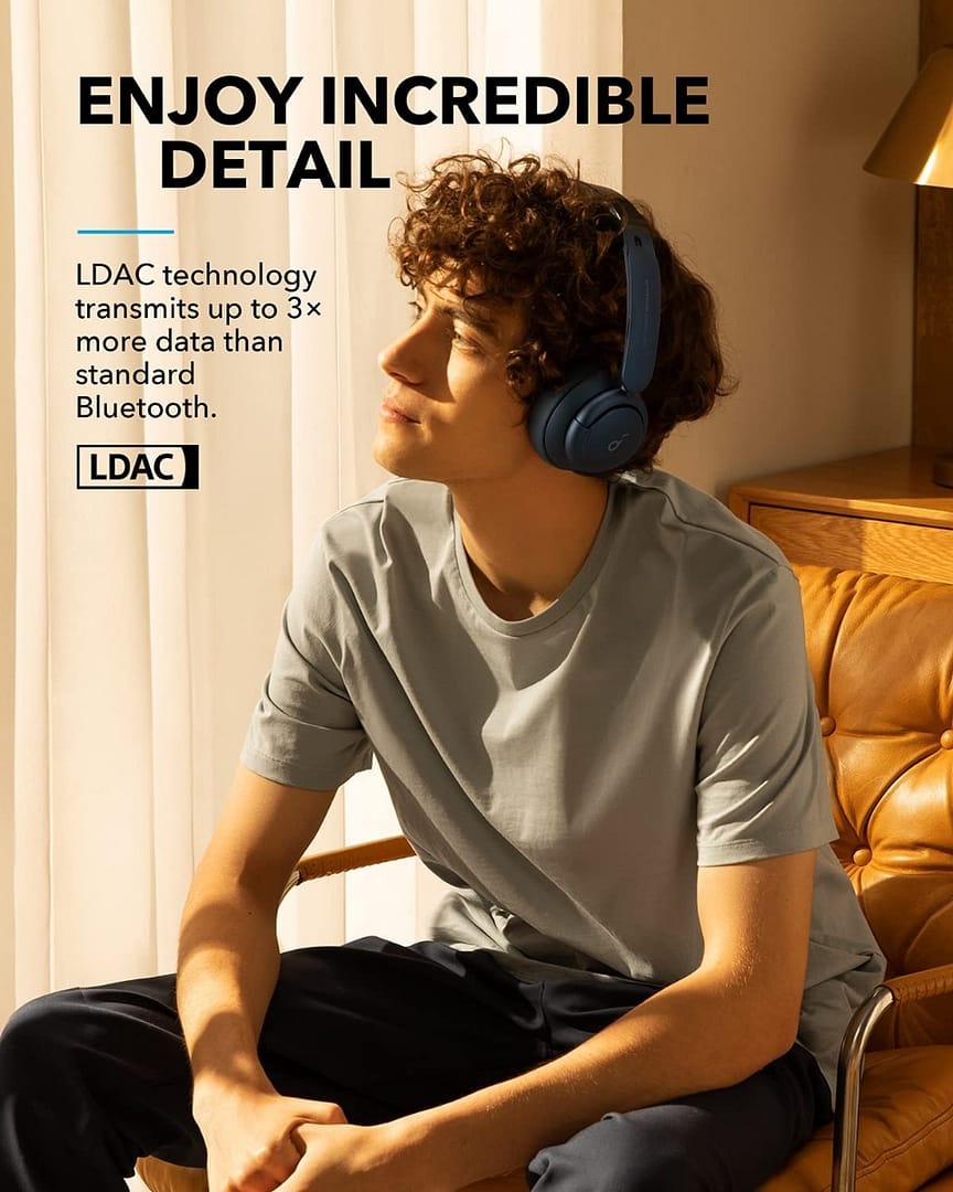 Soundcore Life Q35 Multi Mode Active Noise Cancelling Headphones Obsidian Blue Electronics "BAE" Charm Bracelet 2