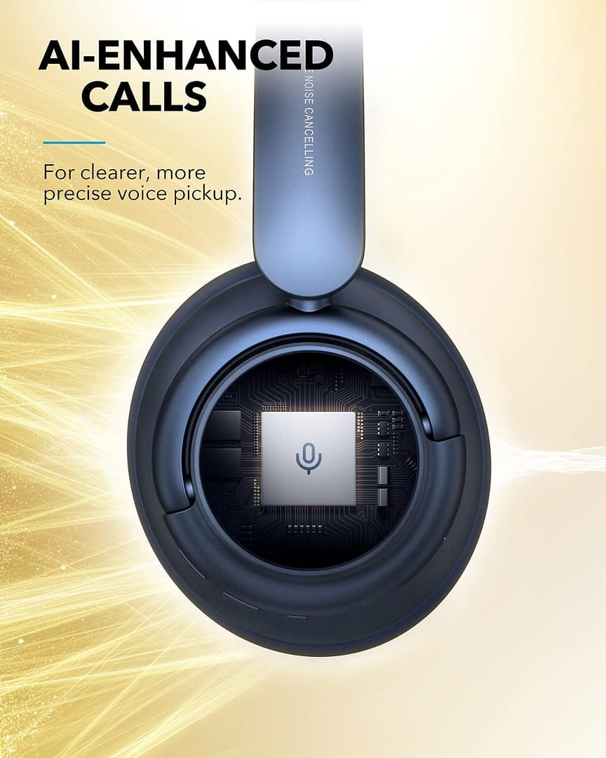 Soundcore Life Q35 Multi Mode Active Noise Cancelling Headphones Obsidian Blue Electronics "BAE" Charm Bracelet 3