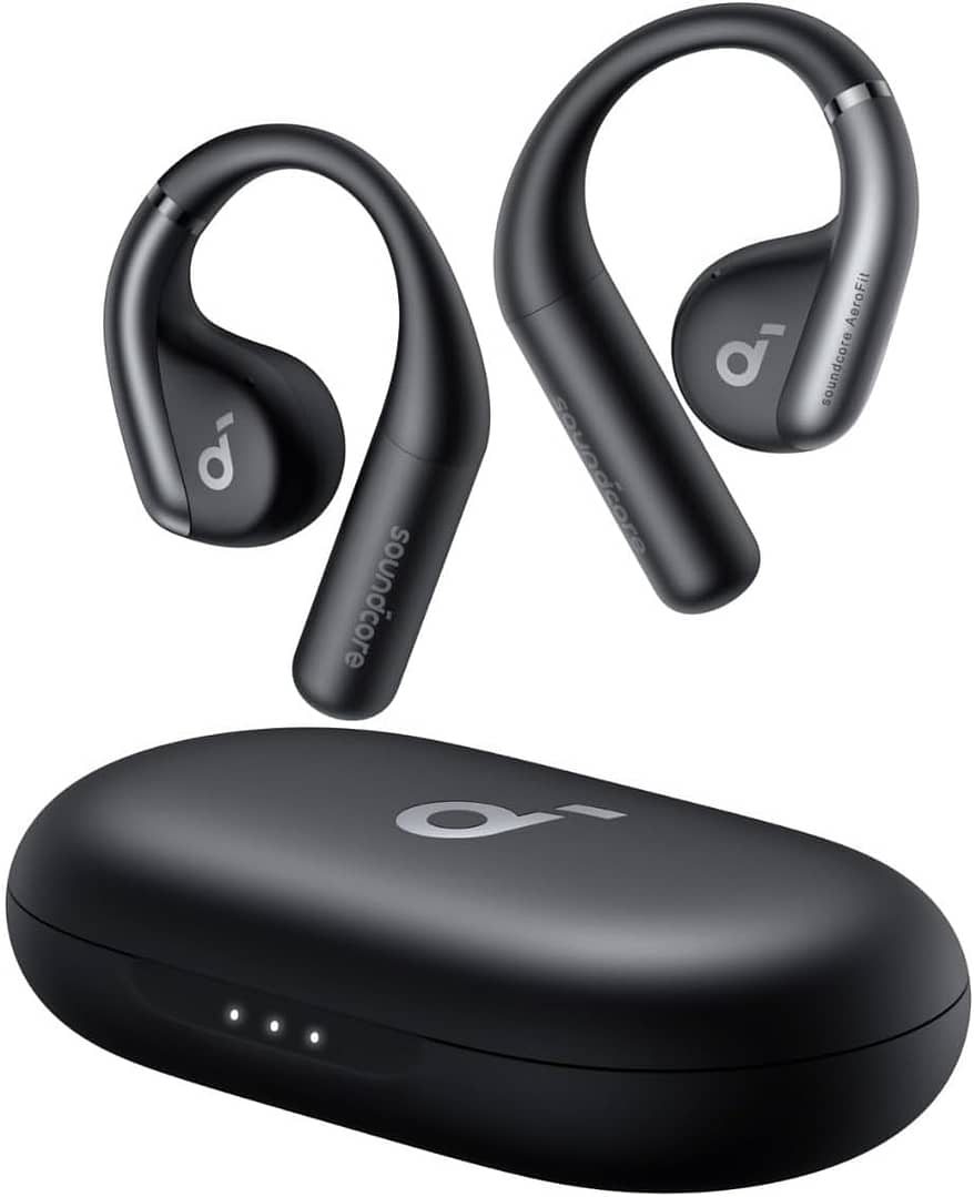 Soundcore by Anker, AeroFit Open-Ear Headphones, Wireless Earbuds Black Electronics "BAE" Charm Bracelet
