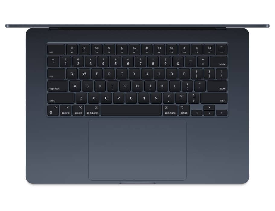 Apple MacBook Air, MXD43, Midnight, M3 Chip, 8-Core CPU, 10-Core GPU, 16GB, 512GB SSD, 15 Inch (English Keyboard, Apple Warranty) Apple "BAE" Charm Bracelet 2