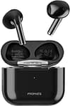 Promate True Wireless Earbuds, High Fidelity In-Ear Bluetooth v5.0 Earphones with Built-in Mic, 25H Playback Time, Touch Controls, Auto Pairing and Wireless Charging Case, FreePods-2 Black Electronics "BAE" Charm Bracelet 4